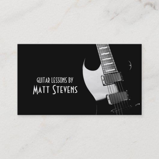 Cours de Guitare Carte de Visite Professeur de Mus (Devant)