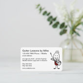 Cours de guitare Cool double côté Carte de visite (Debout devant)