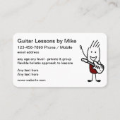 Cours de guitare Cool double côté Carte de visite (Dos)