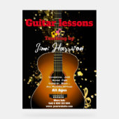 Cours de guitare signes acryliques Customisés (Recto)