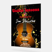 Cours de guitare signes acryliques Customisés (Angle)