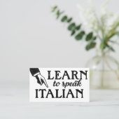 Cours de langue italienne Carte de visite (Debout devant)