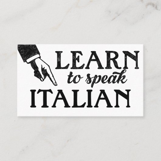 Cours de langue italienne Carte de visite (Devant)