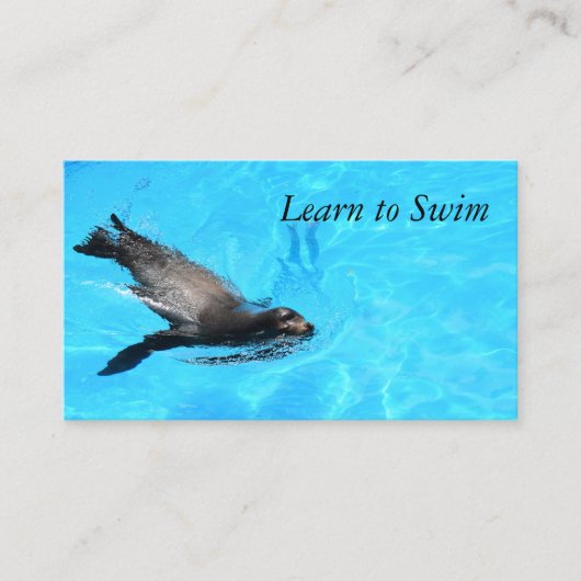 Cours de natation Carte de visite (Devant)