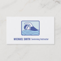 Cours de natation, Carte de visite d'un instructeu