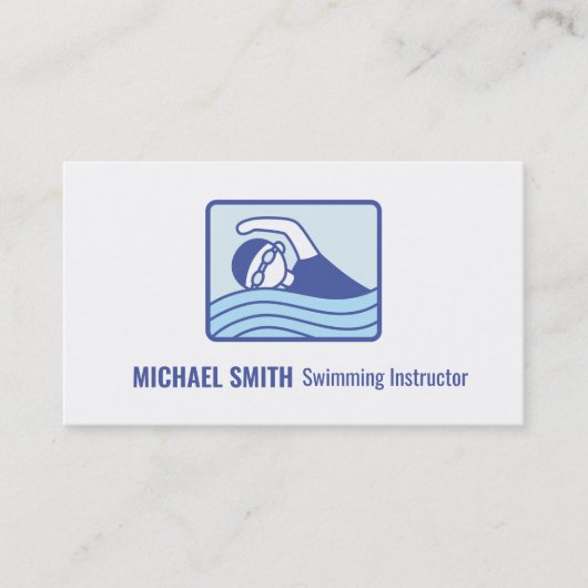 Cours de natation, Carte de visite d'un instructeu (Devant)