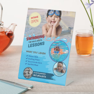 Cours de natation Panneau Pedestal personnalisé