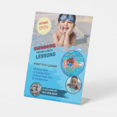 Cours de natation Panneau Pedestal personnalisé (Recto)