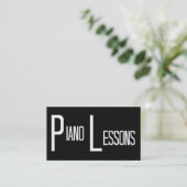 Cours de piano Carte de visite de mot (Debout devant)