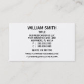 Cours de piano Carte de visite de mot (Dos)