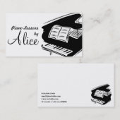Cours de piano, Carte de visite d'instructeur de m (Devant / Derrière)