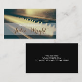 Cours de piano, Carte de visite d'instructeur de m (Devant / Derrière)