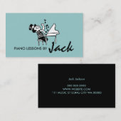 Cours de piano, Carte de visite d'instructeur de m (Devant / Derrière)