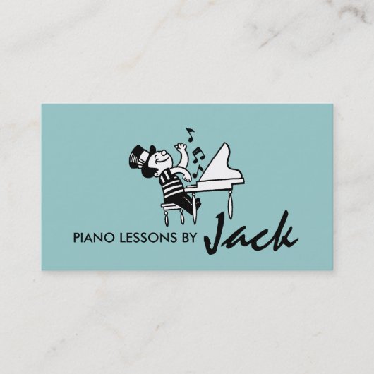 Cours de piano, Carte de visite d'instructeur de m (Devant)