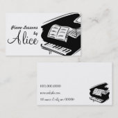 Cours de piano, Carte de visite d'instructeur de m (Devant / Derrière)