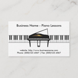 Cours de piano Carte de visite : Modèle Piano 3D