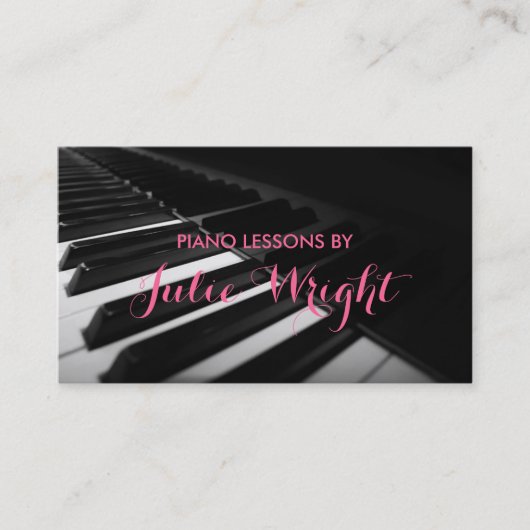 Cours de piano, Carte de visite professeur de musi (Devant)