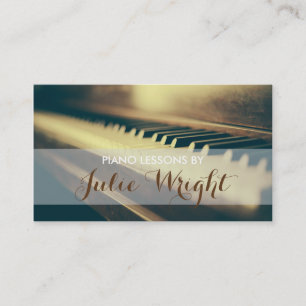 Cours de piano, Carte de visite professeur de musi