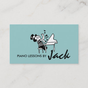 Cours de piano, Carte de visite professeur de musi