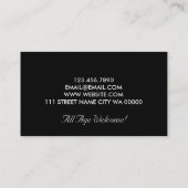 Cours de piano Carte de visite professeur de musiq (Dos)