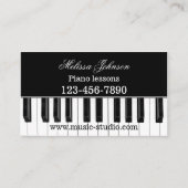 Cours de piano Musique Carte de visite de rendez-v (Devant)