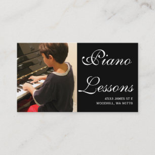 Cours de piano, musique, Carte de visite d'instrum