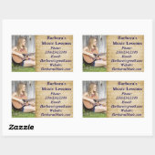 Cours de piano ou de violon de musique Stickers pr (Feuille)