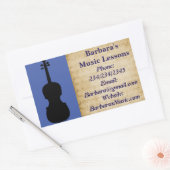 Cours de piano ou de violon de musique Stickers pr (Enveloppe)