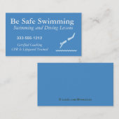 Cours de plongée Carte de visite personnalisable (Devant / Derrière)