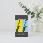 Cours de saxophone, instructeur, Carte de visite m (Debout devant)