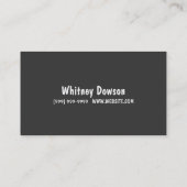 Cours de saxophone, instructeur, Carte de visite m (Dos)