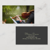 Cours de violon, instructeur, Carte de visite de m (Devant / Derrière)