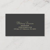 Cours de violon, instructeur, Carte de visite de m (Dos)