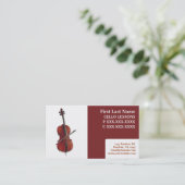 Cours de violoncelle simple carte de visite (Debout devant)