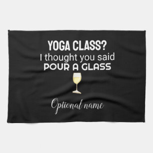 "Cours de Yoga ? Pour un verre" Citer Serviette de