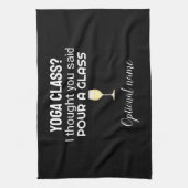 "Cours de Yoga ? Pour un verre" Citer Serviette de (Vertical)