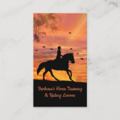 Cours d'équitation Cartes de visite de formation (Devant)