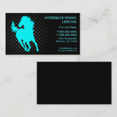 Cours d'équitation cartes de visite personnalisés (Devant / Derrière)