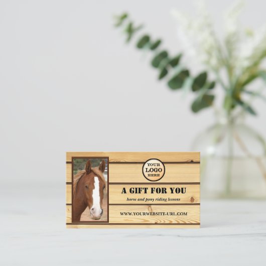 Cours d'équitation certificat cadeau photo (Debout devant)