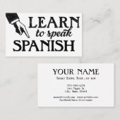 Cours d'espagnol Carte de visite (Devant / Derrière)