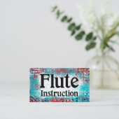 Cours d'instruction sur la flute Carte de visite (Debout devant)