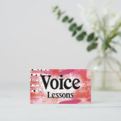 Cours d'instruction vocale Cartes de visite roses  (Debout devant)