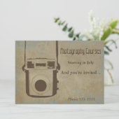 Cours vintage de photographie Carte d'invitation (Debout devant)