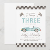 Course 3e anniversaire Invitation | Invitation de  (Devant / Derrière)