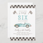 Course 6e anniversaire Invitation | Invitation rap (Devant / Derrière)