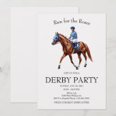 Course aux Roses Invitation à la fête du Kentucky (Devant / Derrière)