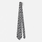 Course Black White Waving Check indicateur cravate (Devant)