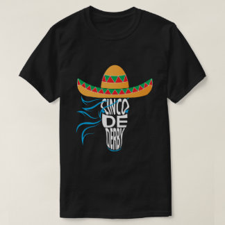 course de cheval berby de T-shirt du cinco De de