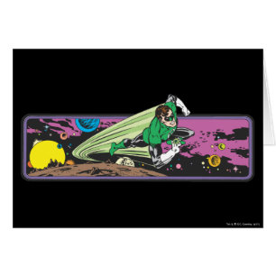 Course de lanternes vertes à travers l'espace