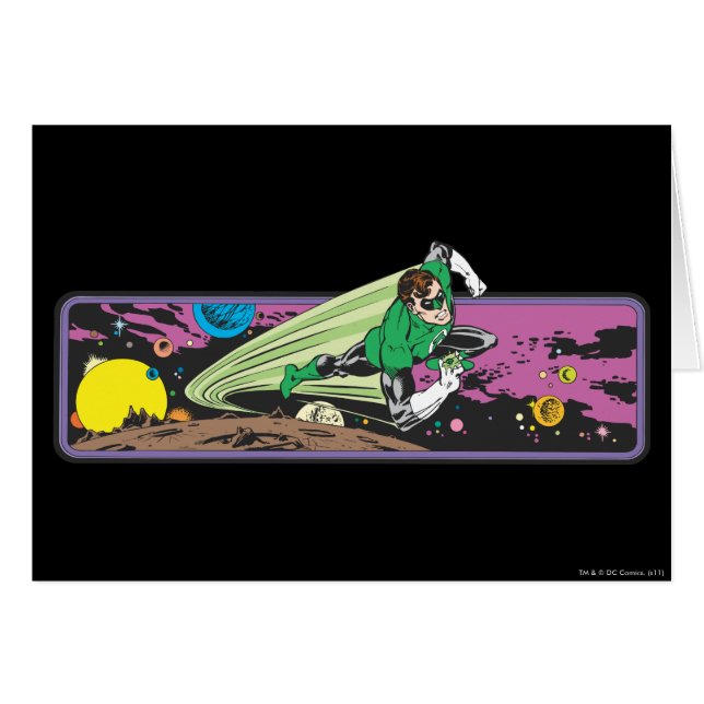 Course de lanternes vertes à travers l'espace (Devant horizontal)